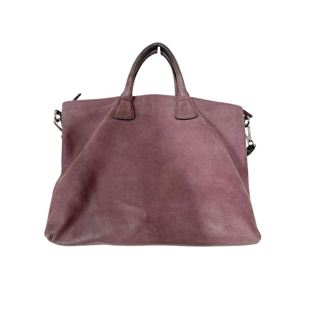 Gianni Chiarini Light Purple Brown Slouchy Distressed Italian Leather Handbag‎